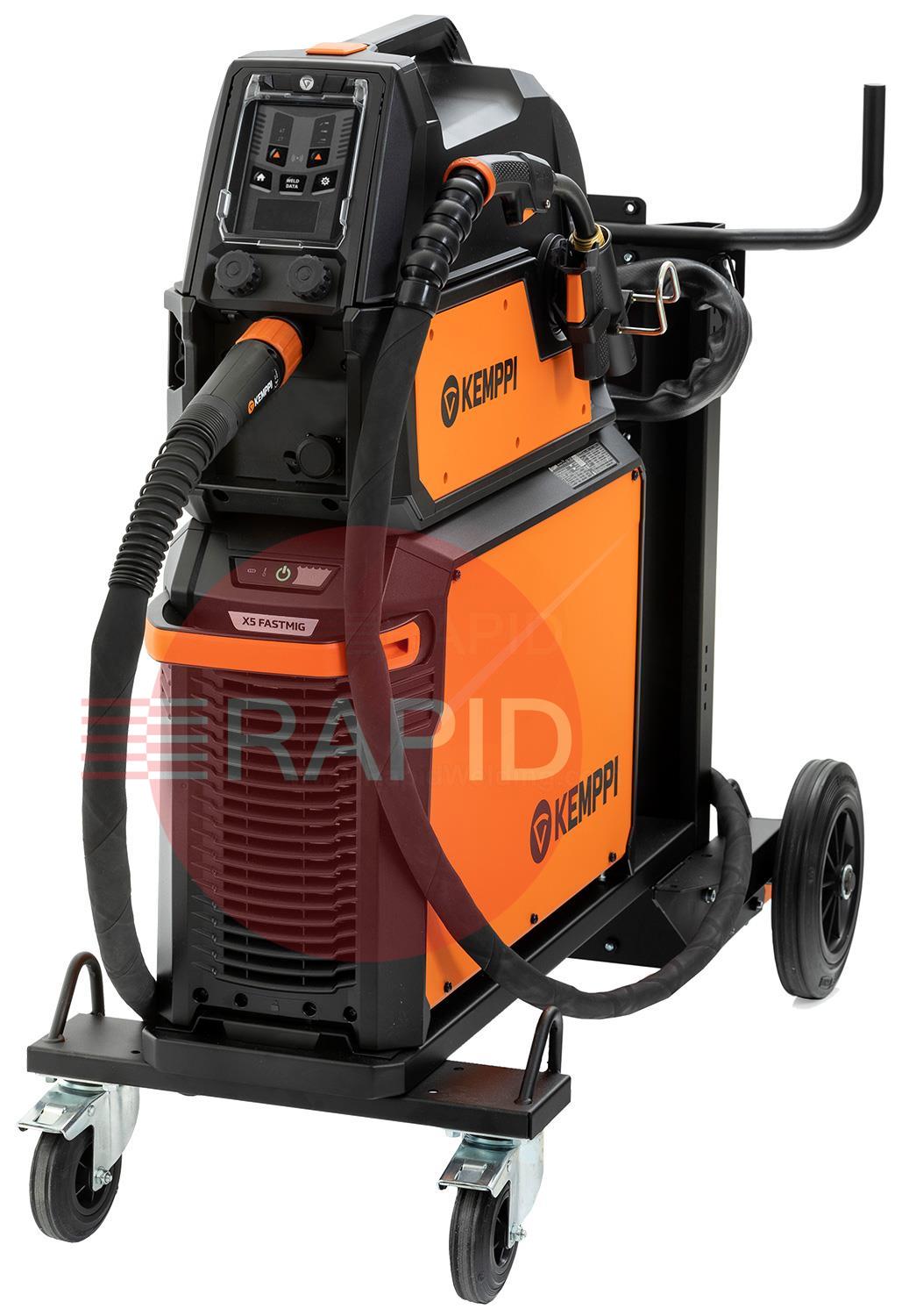 X5110500000MPKAC  Kemppi X5 FastMig 500 Manual Air Cooled MIG Package, with GXe 405G 3.5m Torch - 400v, 3ph