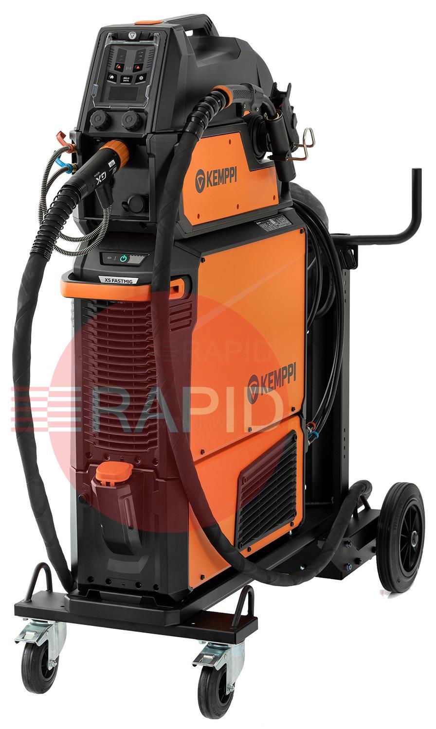 X5110500000MPKWC  Kemppi X5 FastMig 500 Manual Water Cooled MIG Package, with GXe 505W 3.5m Torch - 400v, 3ph